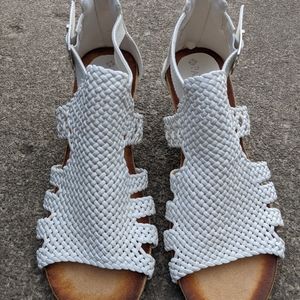 Patrizia By Spring Step White Wedge Sandals 10/40